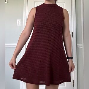 Mock turtleneck, red sweater dress. Size Small